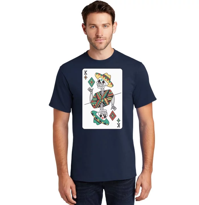 Mexican Skeleton King Card Tall T-Shirt