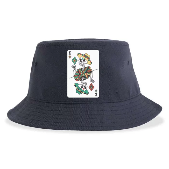 Mexican Skeleton King Card Sustainable Bucket Hat