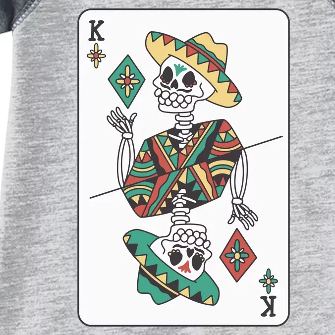 Mexican Skeleton King Card Infant Baby Jersey Bodysuit