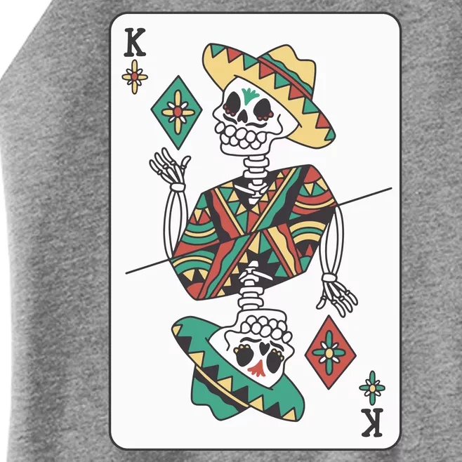 Mexican Skeleton King Card Women’s Perfect Tri Rocker Tank