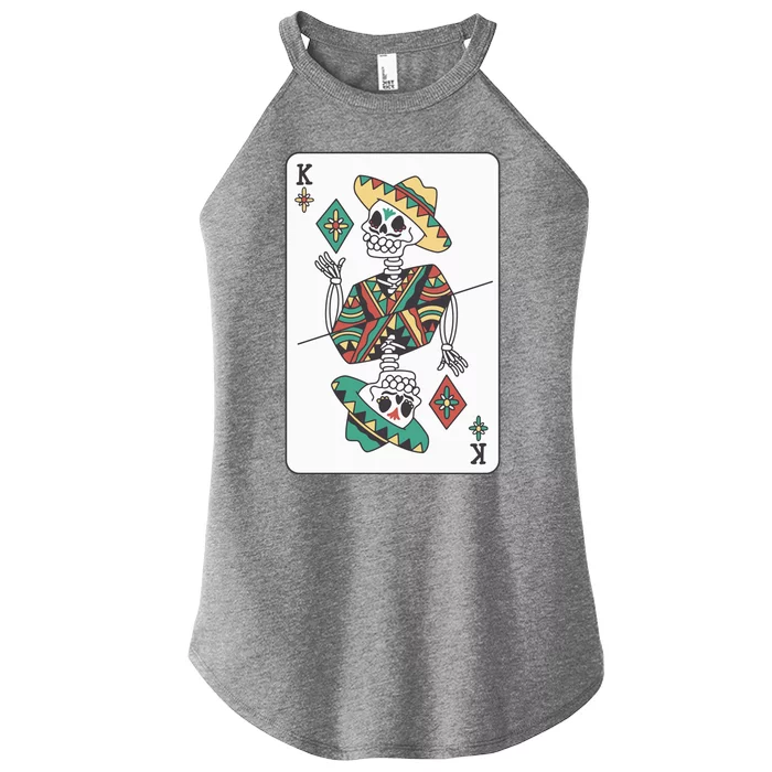 Mexican Skeleton King Card Women’s Perfect Tri Rocker Tank