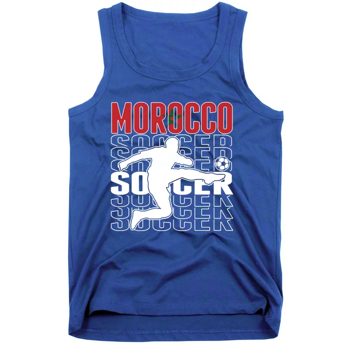 Morocco Soccer Lovers Jersey Cool Gift Proud Moroccan Football Fans Gift Tank Top