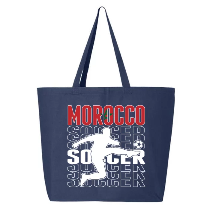 Morocco Soccer Lovers Jersey Cool Gift Proud Moroccan Football Fans Gift 25L Jumbo Tote