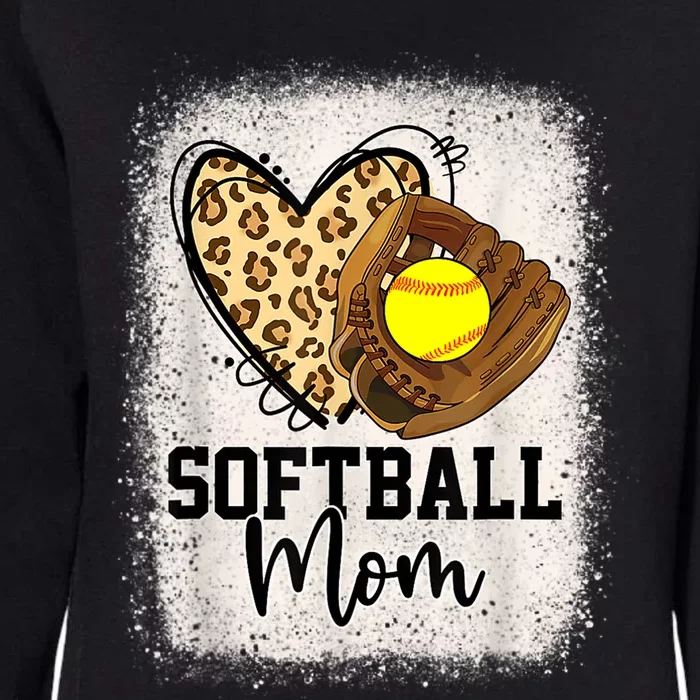 Mom Softball Leopard Softball Game Day Vibes Mothers Day Womens California Wash Sweatshirt