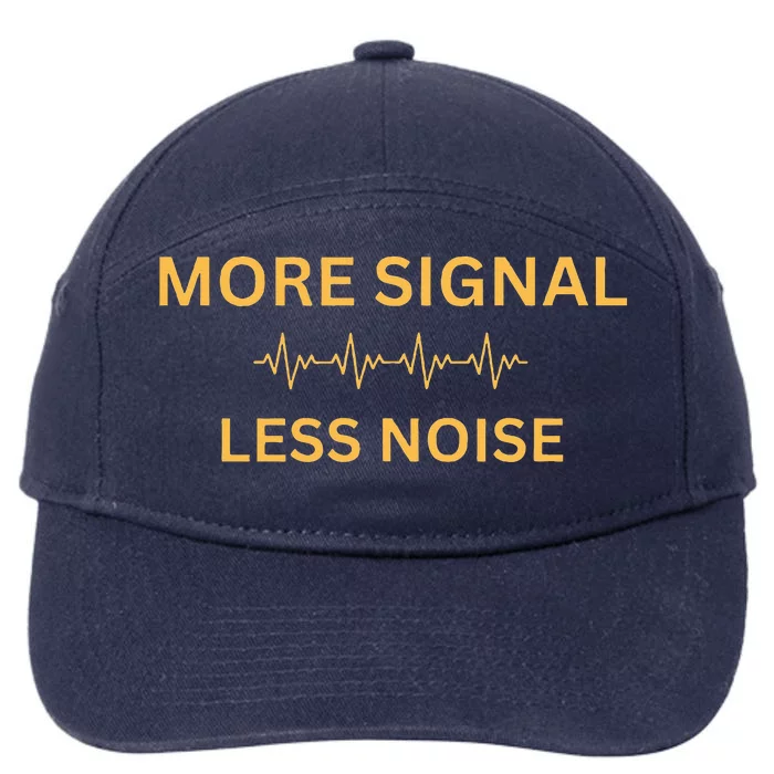 More Signal Less Noise 7-Panel Snapback Hat