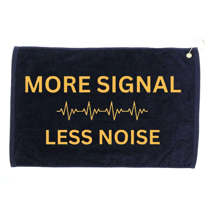 More Signal Less Noise Grommeted Golf Towel