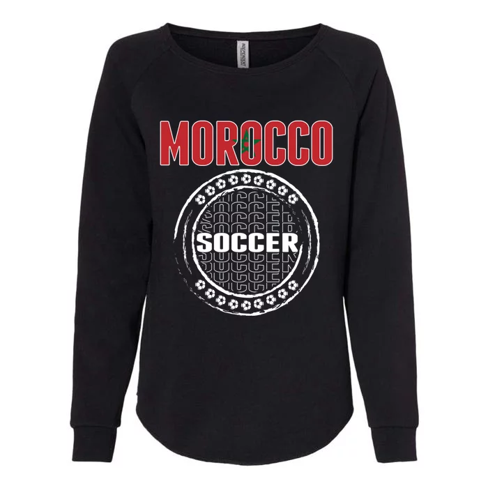 Morocco Soccer Lovers Jersey Support Moroccan Football Team Cool Gift Womens California Wash Sweatshirt