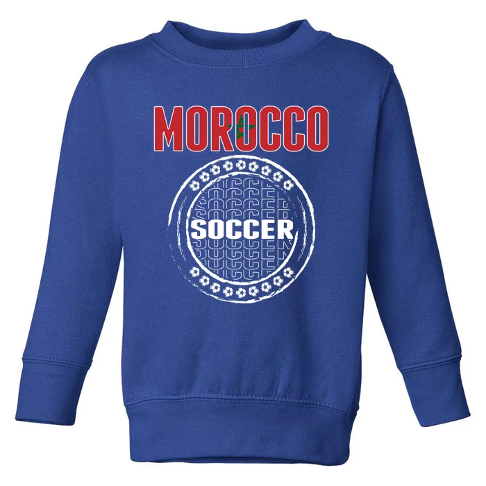 Morocco Soccer Lovers Jersey Support Moroccan Football Team Cool Gift Toddler Sweatshirt