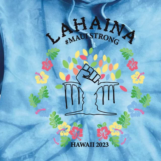 Maui Strong Lahaina Banyan Tree Pray For Maui Tie Dye Hoodie