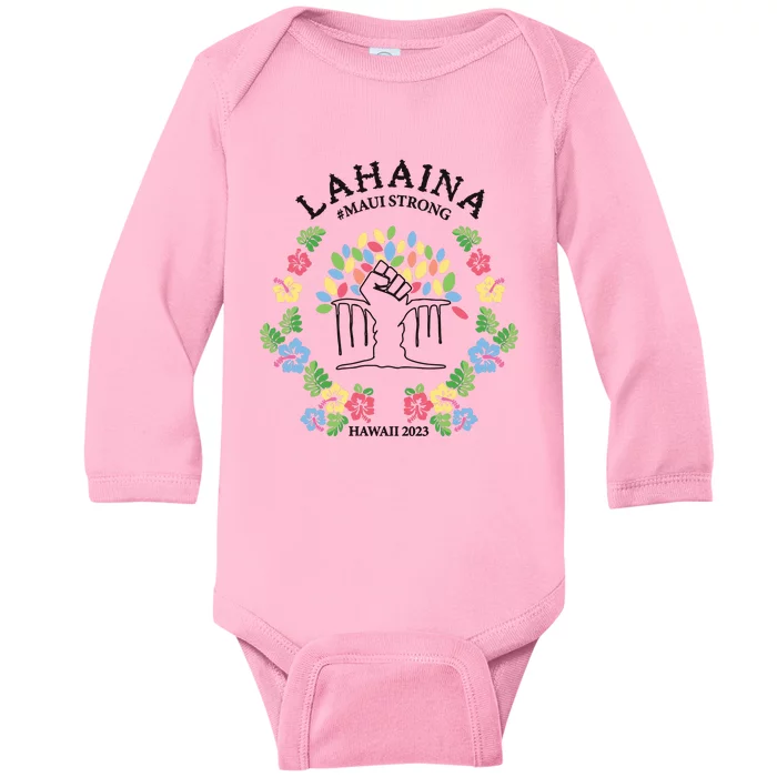 Maui Strong Lahaina Banyan Tree Pray For Maui Baby Long Sleeve Bodysuit