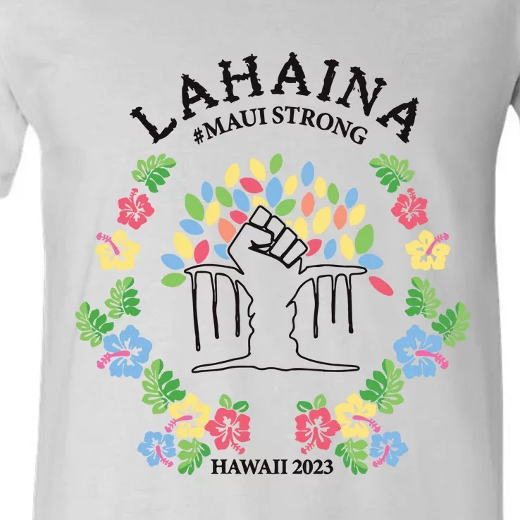 Maui Strong Lahaina Banyan Tree Pray For Maui V-Neck T-Shirt