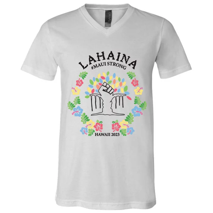 Maui Strong Lahaina Banyan Tree Pray For Maui V-Neck T-Shirt