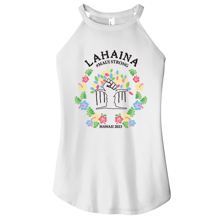 Maui Strong Lahaina Banyan Tree Pray For Maui Women’s Perfect Tri Rocker Tank