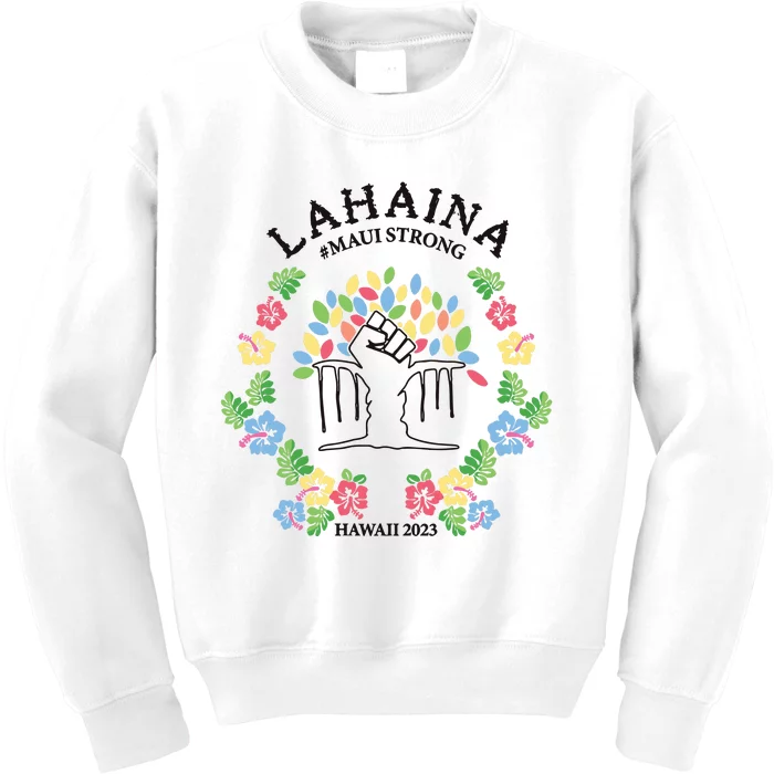 Maui Strong Lahaina Banyan Tree Pray For Maui Kids Sweatshirt