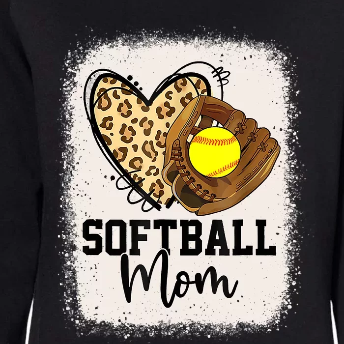 Mom Softball Leopard Softball Game Day Vibes Mothers Day Womens California Wash Sweatshirt