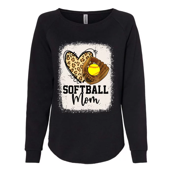 Mom Softball Leopard Softball Game Day Vibes Mothers Day Womens California Wash Sweatshirt