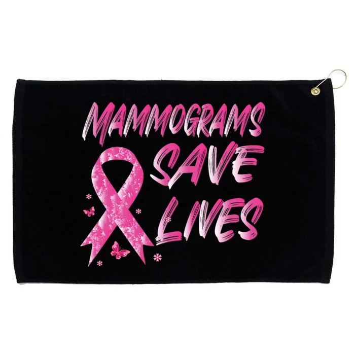 Mammograms Save Lives Breast Cancer Awareness Survivor Gift Grommeted Golf Towel