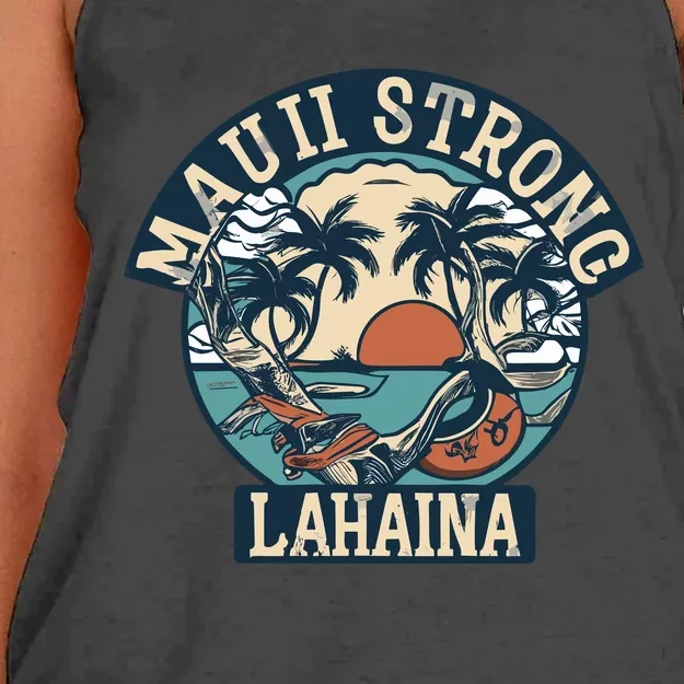 Maui Strong Lahaina Banyan Tree Women's Knotted Racerback Tank