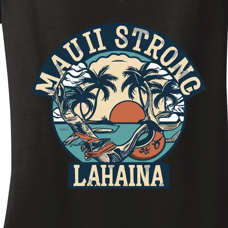 Maui Strong Lahaina Banyan Tree Women's V-Neck T-Shirt