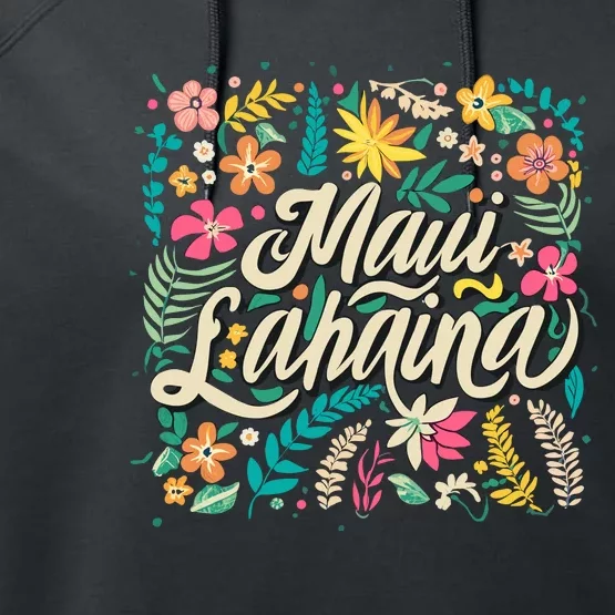 Maui Strong Lahaina Floral Performance Fleece Hoodie