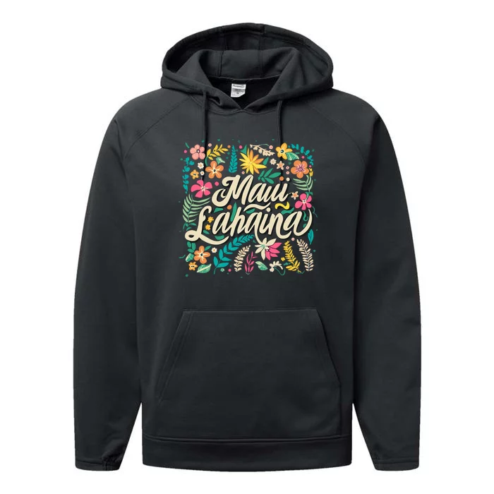 Maui Strong Lahaina Floral Performance Fleece Hoodie