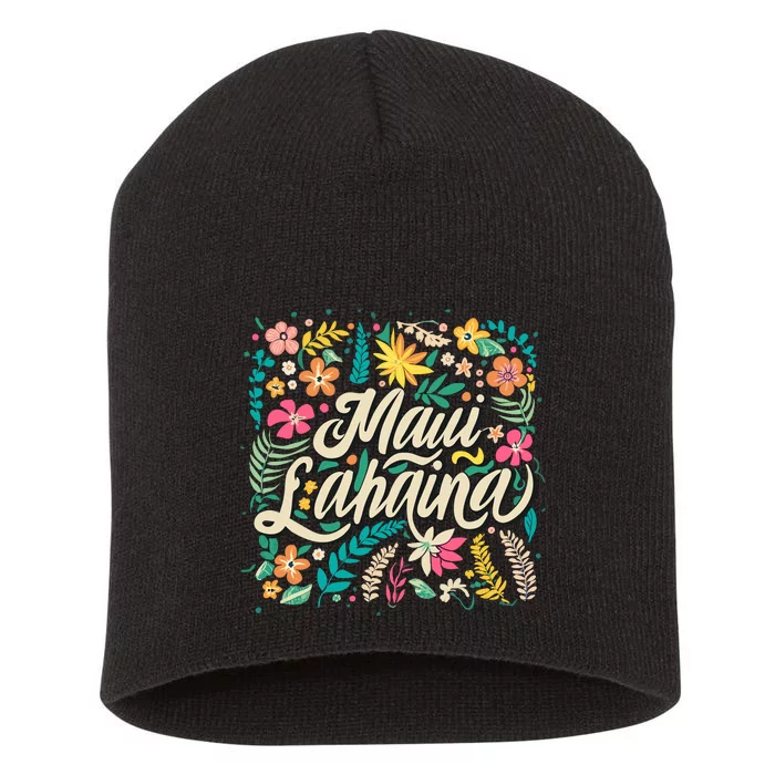 Maui Strong Lahaina Floral Short Acrylic Beanie