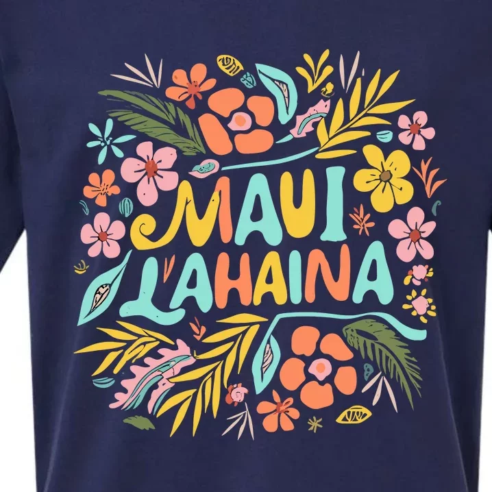 Maui Strong Lahaina Flower Floral Sueded Cloud Jersey T-Shirt