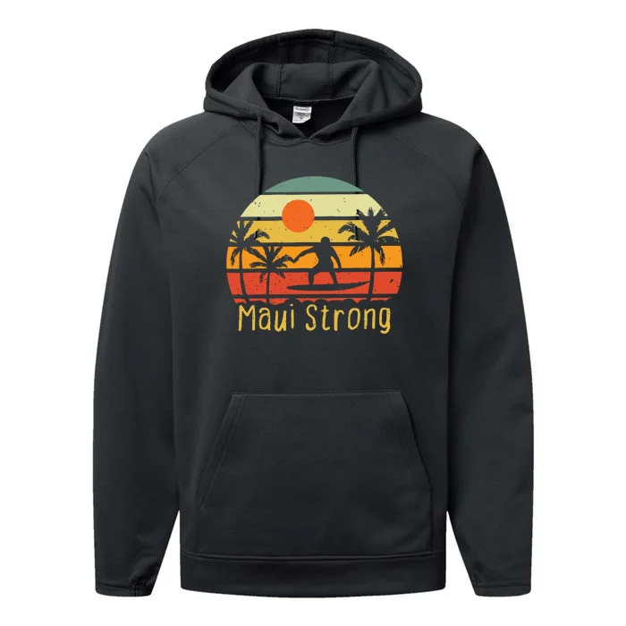 Maui Strong Lahaina Banyan Tree Hawaii Performance Fleece Hoodie