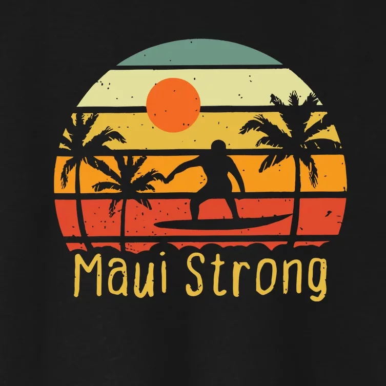 Maui Strong Lahaina Banyan Tree Hawaii Women's Crop Top Tee