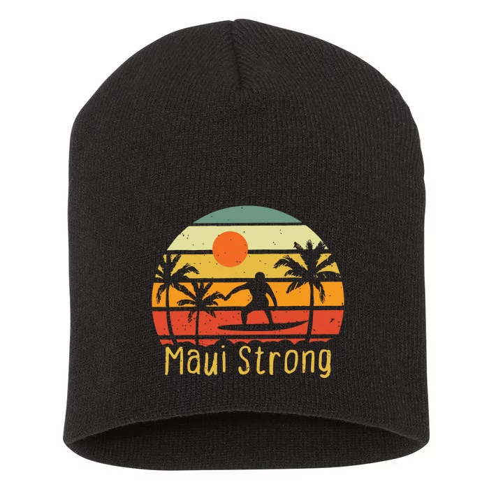 Maui Strong Lahaina Banyan Tree Hawaii Short Acrylic Beanie