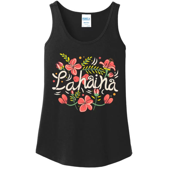 Maui Strong Lahaina Flower Ladies Essential Tank