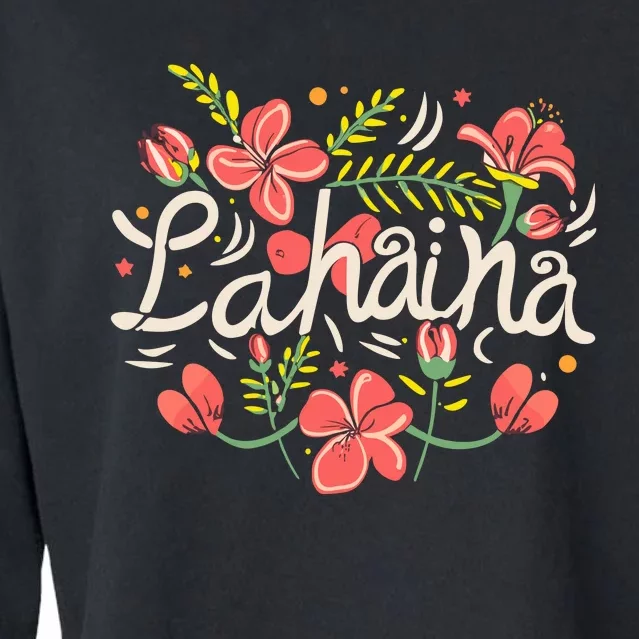 Maui Strong Lahaina Flower Cropped Pullover Crew