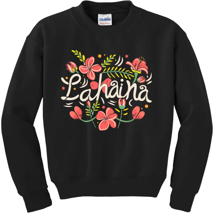 Maui Strong Lahaina Flower Kids Sweatshirt