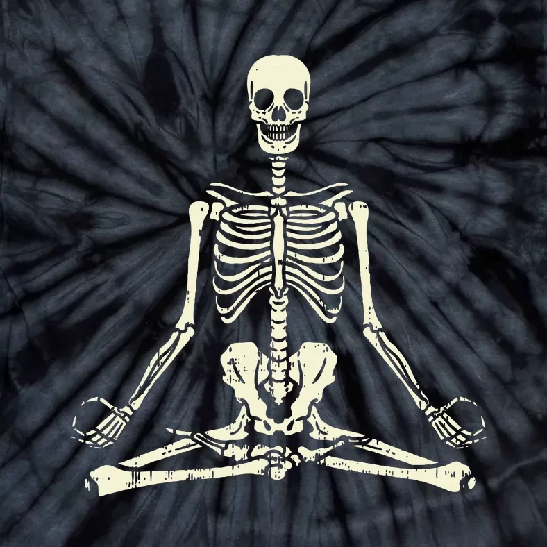 Meditating Skeleton Lotus Yoga Zen Balance Halloween Costume Tie-Dye T-Shirt