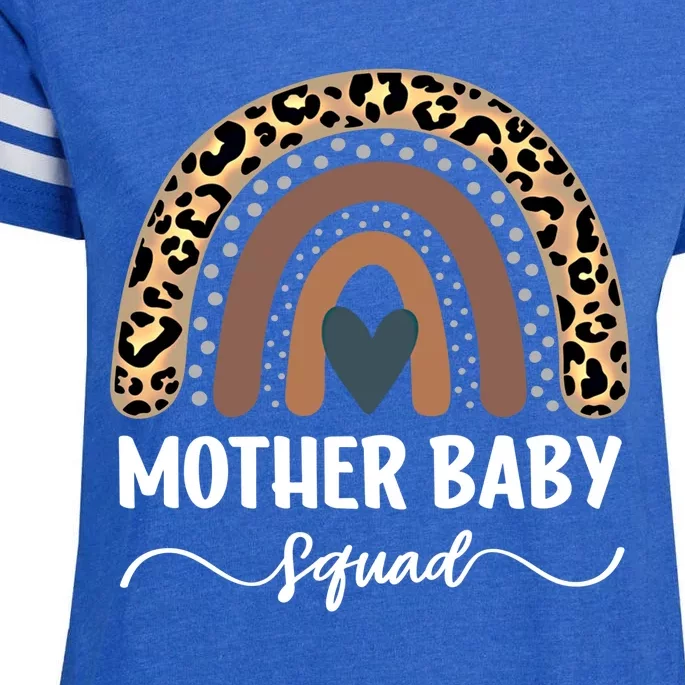 Mother Squad Leopard Rainbow Mother Nurse Gift Enza Ladies Jersey Football T-Shirt