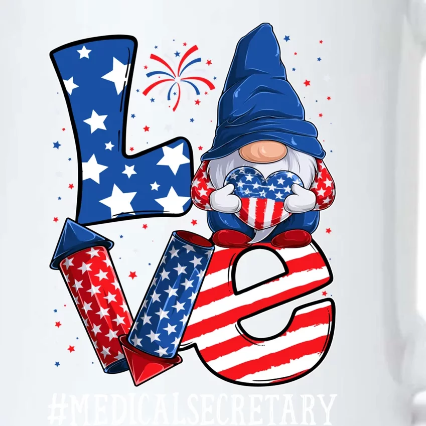 Medical Secretary Love 4th Of July Gnome Usa Patriotic Gift Black Color Changing Mug