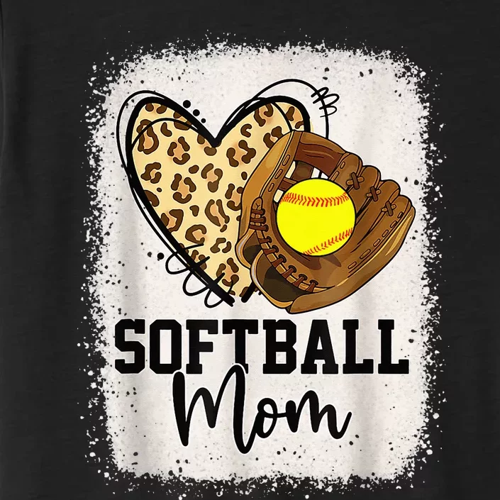 Mom Softball Leopard Softball Game Day Vibes Mothers Day ChromaSoft Performance T-Shirt