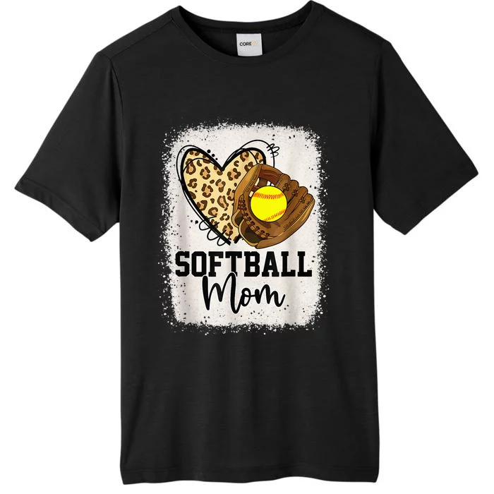 Mom Softball Leopard Softball Game Day Vibes Mothers Day ChromaSoft Performance T-Shirt