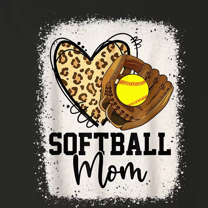 Mom Softball Leopard Softball Game Day Vibes Mothers Day Toddler Long Sleeve Shirt