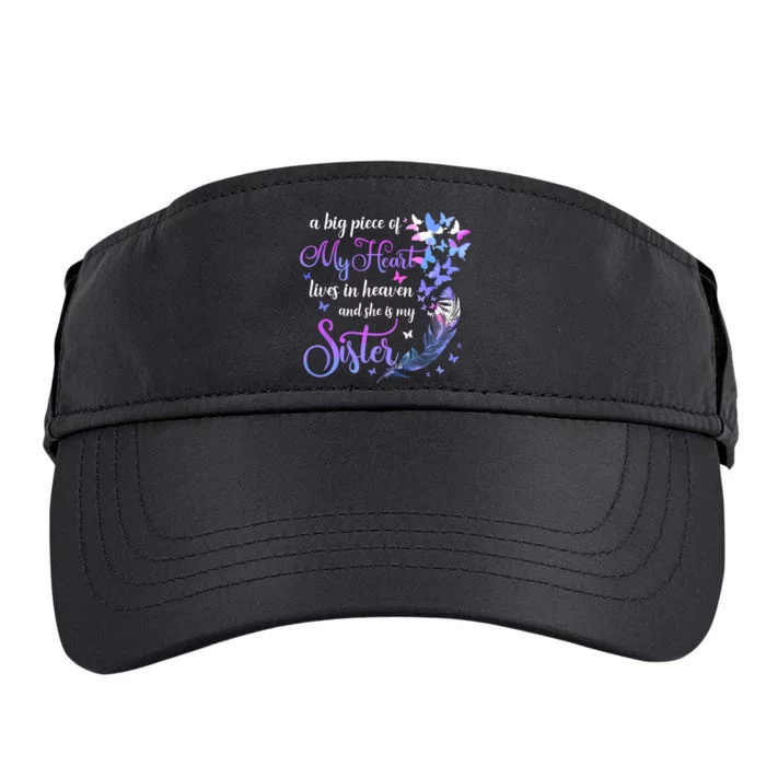 My Sister Lives In Heaven Memorial Quotes Brother Sis Adult Drive Performance Visor