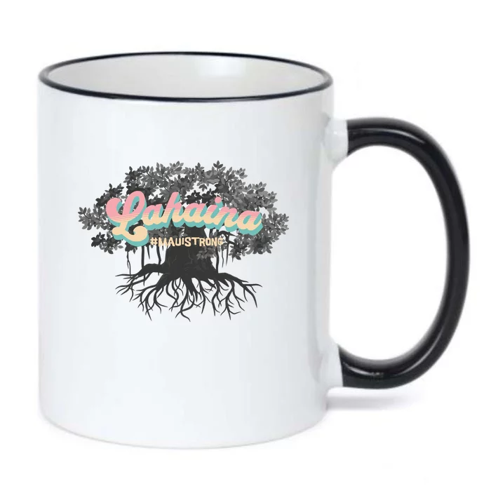 Maui Strong Lahaina Support Banyan Lahaina Hawaii Black Color Changing Mug