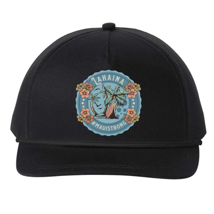 Maui Strong Lahaina Support Lahaina Hawaii Snapback Five-Panel Rope Hat