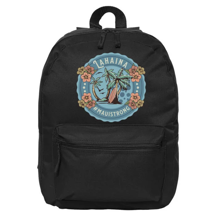 Maui Strong Lahaina Support Lahaina Hawaii 16 in Basic Backpack