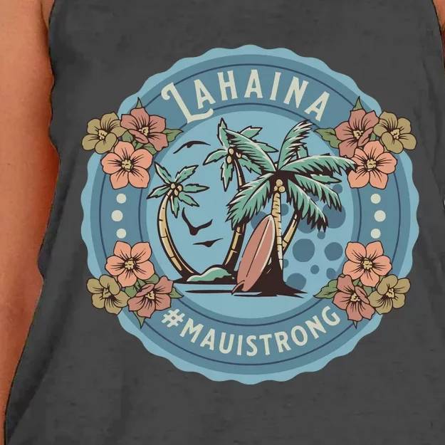 Maui Strong Lahaina Support Lahaina Hawaii Women's Knotted Racerback Tank