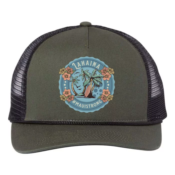 Maui Strong Lahaina Support Lahaina Hawaii Retro Rope Trucker Hat Cap