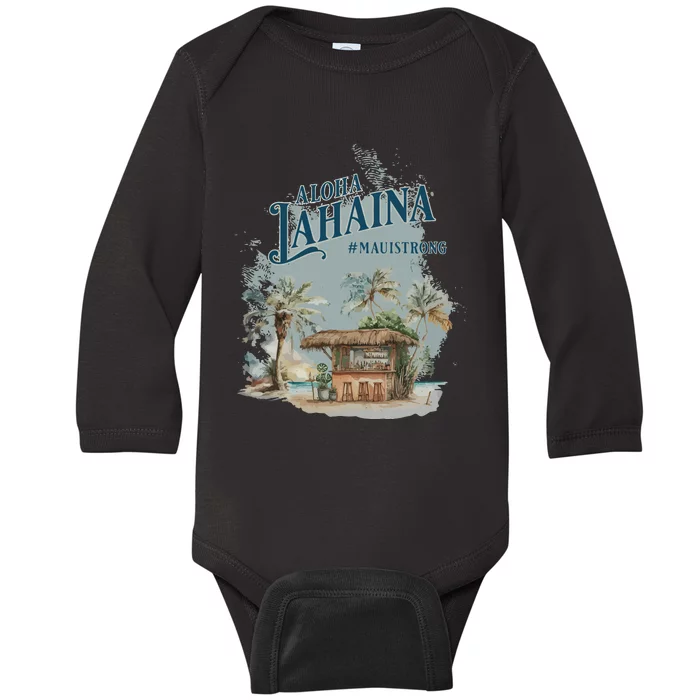 Maui Strong Lahaina Support Lahaina Hawaii Baby Long Sleeve Bodysuit