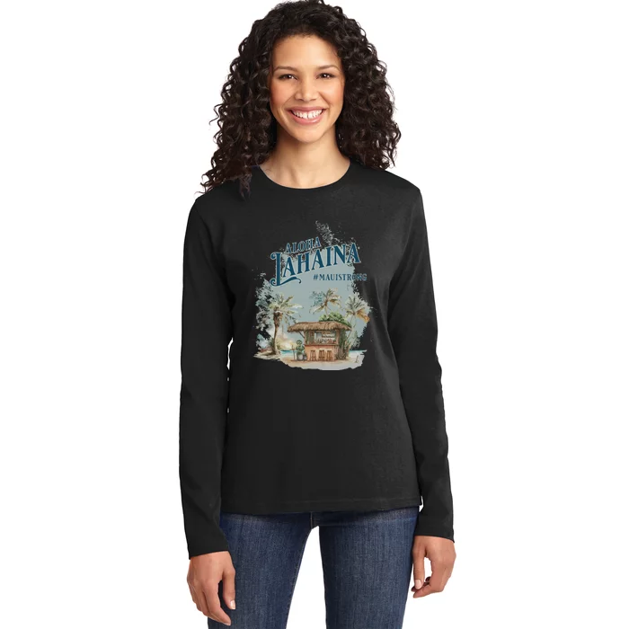 Maui Strong Lahaina Support Lahaina Hawaii Ladies Long Sleeve Shirt