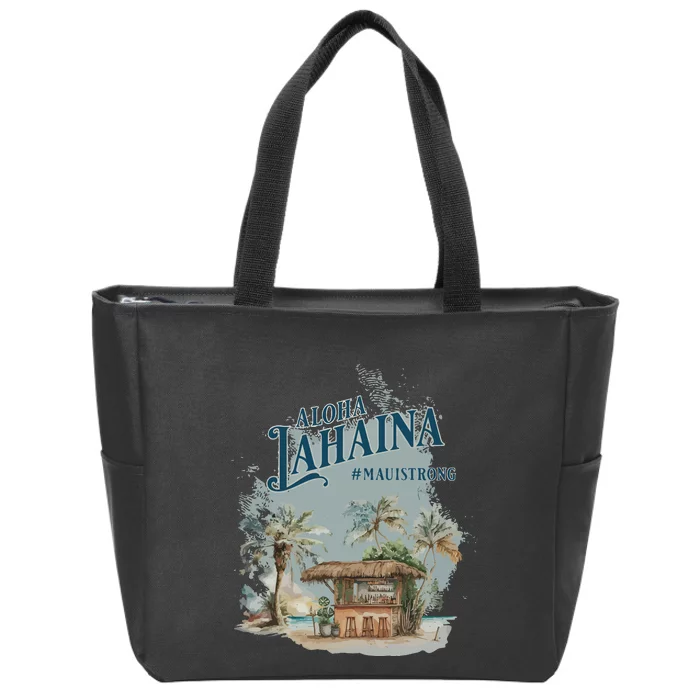 Maui Strong Lahaina Support Lahaina Hawaii Zip Tote Bag