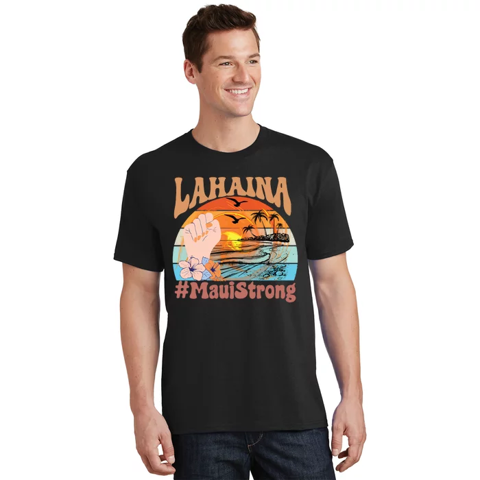 Maui Strong Lahaina Banyan Tree Maui Hawaii Shoreline T-Shirt