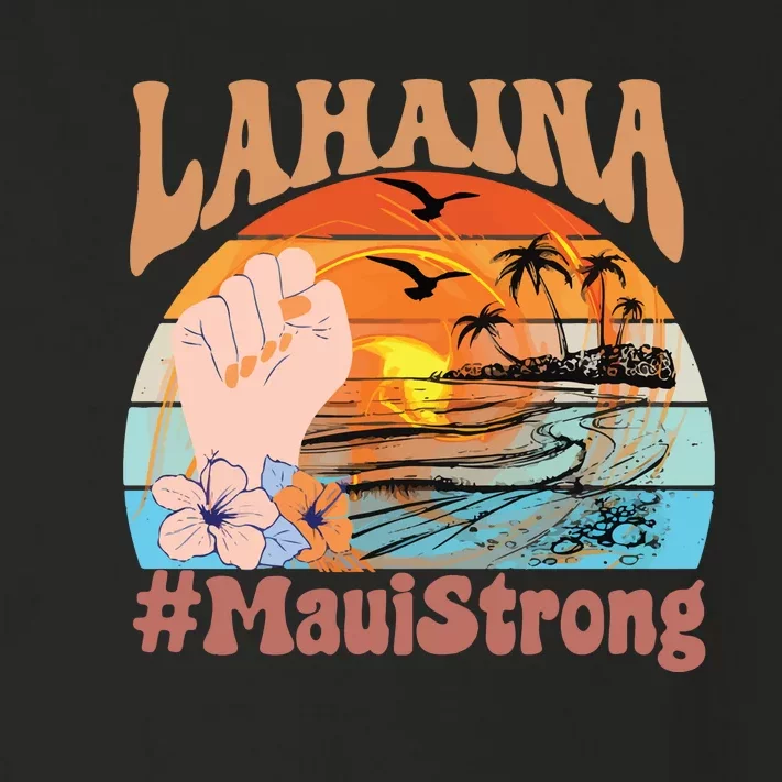 Maui Strong Lahaina Banyan Tree Maui Hawaii Shoreline Toddler Long Sleeve Shirt